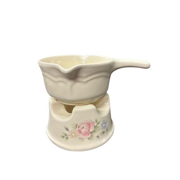Pfaltzgraff Tea Rose Potpourri Burner Butter Warmer Pottery Tableware‎ Serveware - Picture 1 of 7